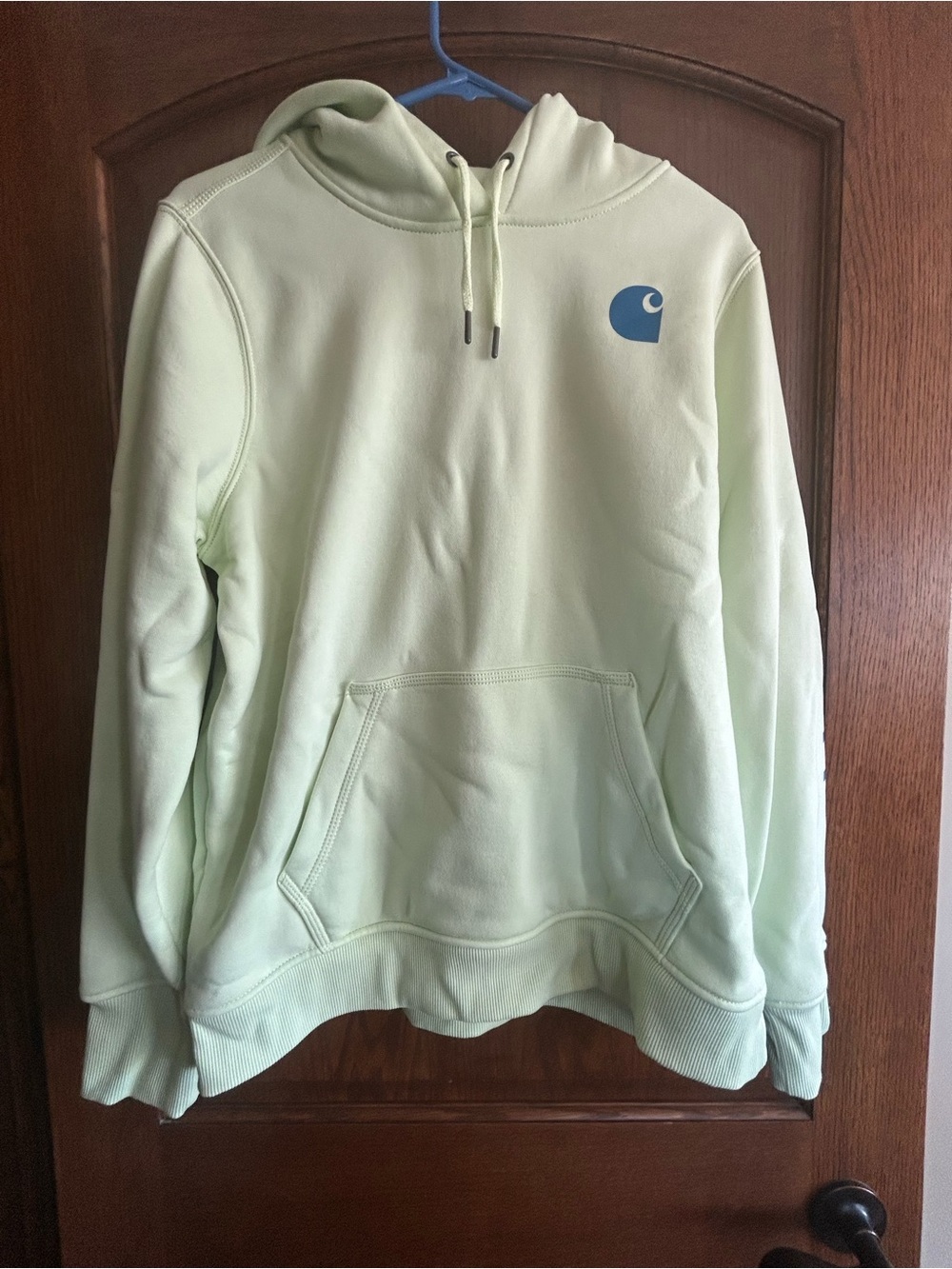 Carhartt Mint Green Logo Hoodie - women’s Pullover Sweater